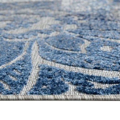 Udendørs Tæppe Fladvævet 160x230 cm Blå Grå