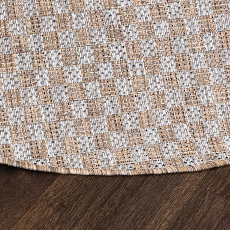 Udendørs Tæppe Rund Ø240 cm Brun