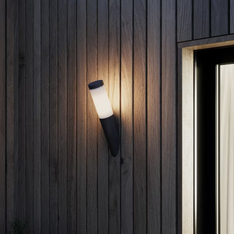 Udendørs Væglampe Hollis E27 Sort IP44