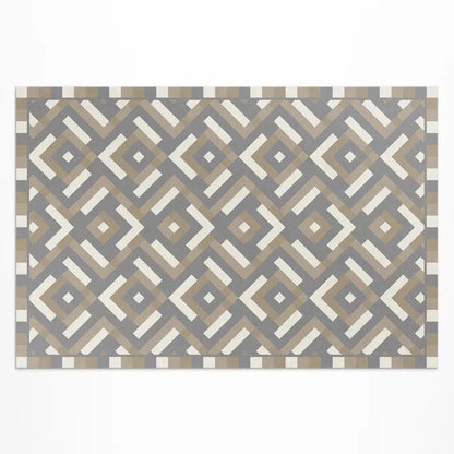 Udendørs Vinylgulvtæppe 140x210 cm Beige Geometrisk Mønster