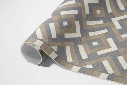 Udendørs Vinylgulvtæppe 140x210 cm Beige Geometrisk Mønster