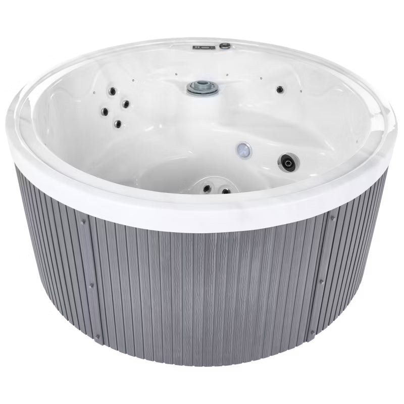 Udespa Marfil Rund 198x90 cm Mørkegrå med LED