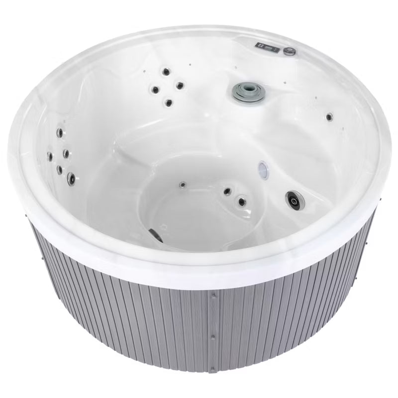 Udespa Marfil Rund 198x90 cm Mørkegrå med LED