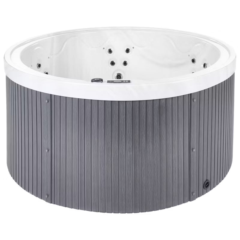 Udespa Marfil Rund 198x90 cm Mørkegrå med LED