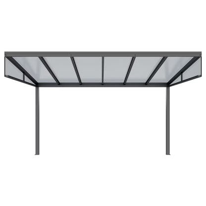 Udestue 4x2,8x2,3 m Antracit Aluminium