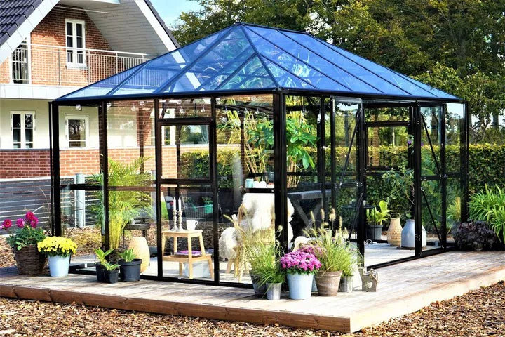 Udestue Broadway 436x295 cm Sort Glas og Polycarbonat