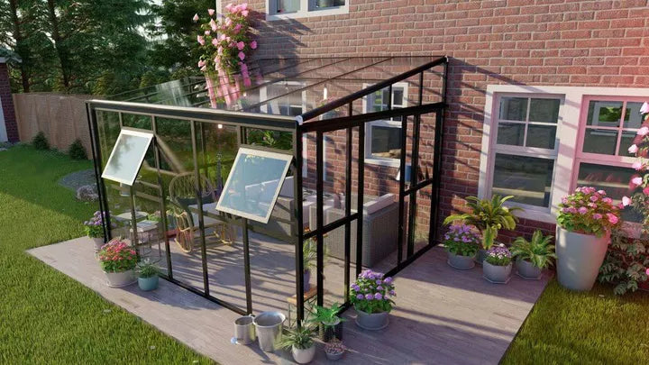 Udestue SOHO 364x290 cm Sort Glas og Polycarbonat