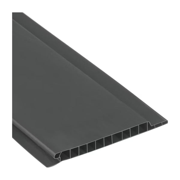 Udhængsbeklædning PVC 10x260 cm Grafit 2,6 m²
