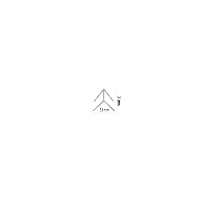 Udvendig Hjørneprofil PVC 3 m Hvid