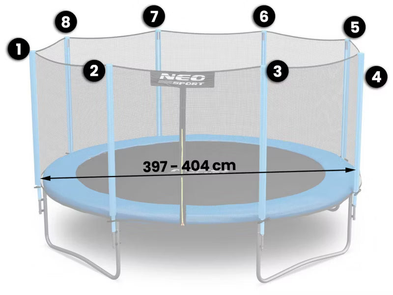 Udvendig Sikkerhedsnet til Trampolin 397-404 cm 1814
