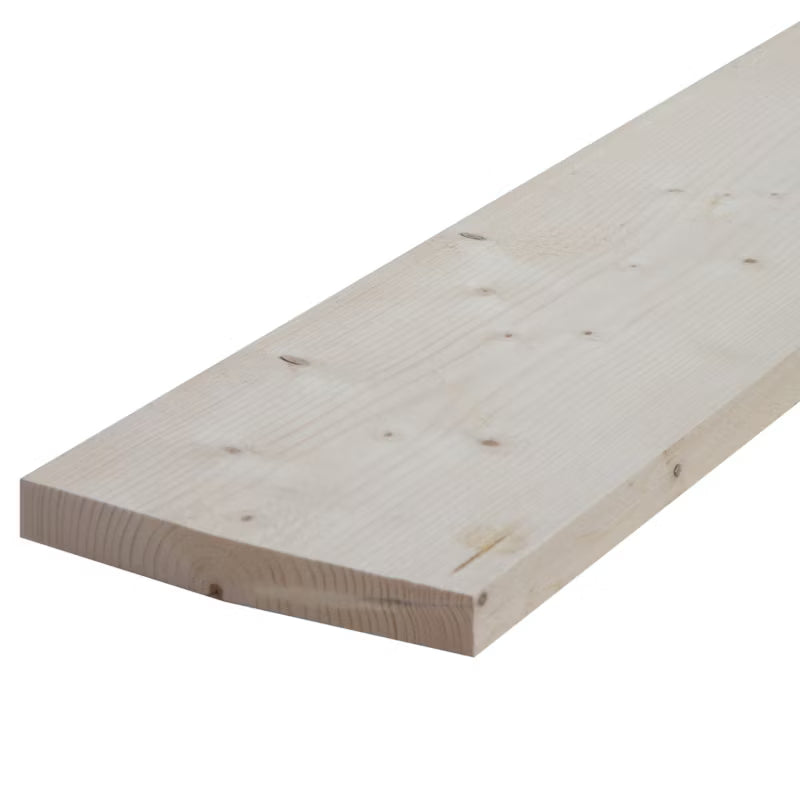 Uhøvlet Fyrrebræt 25x200x2600 mm Natur