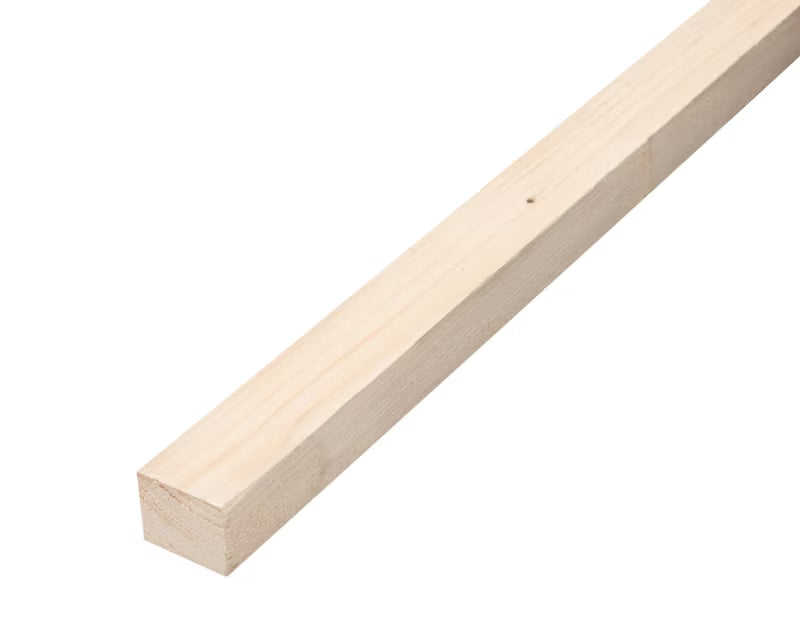 Uhøvlet Fyrretræslægte 40x40x2600 mm Natur
