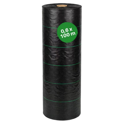 Ukrudtsdug 0,6x100 m 100 g/m² Sort