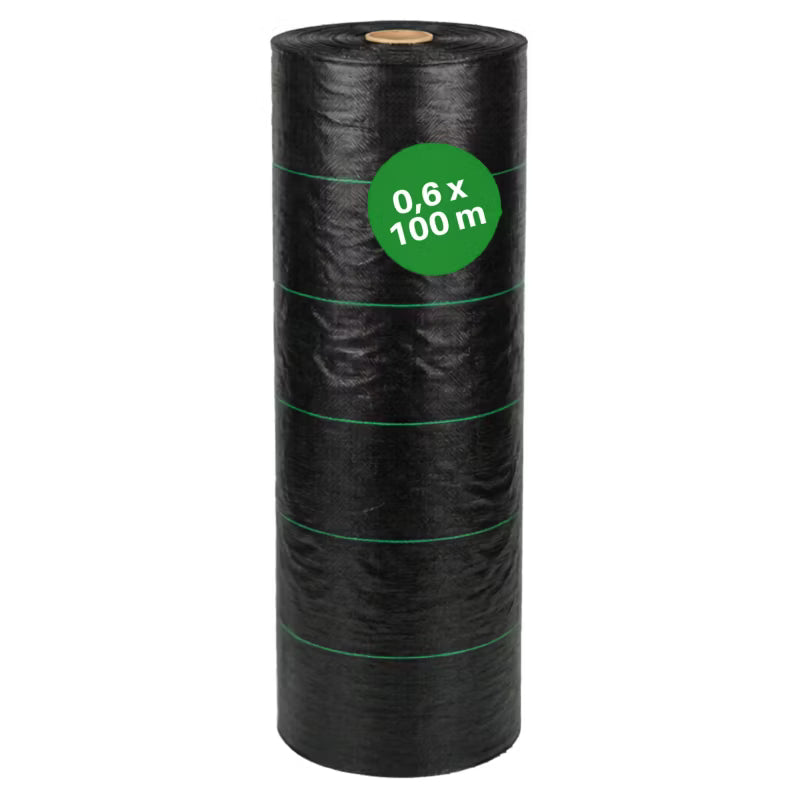 Ukrudtsdug 0,6x100 m 100 g/m² Sort
