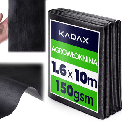 Ukrudtsdug 1,6x10 m 150 g/m² Sort
