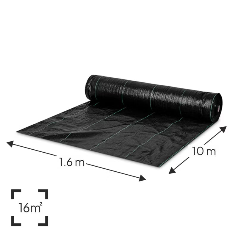 Ukrudtsdug 1,6x20 m 100g/m² Sort