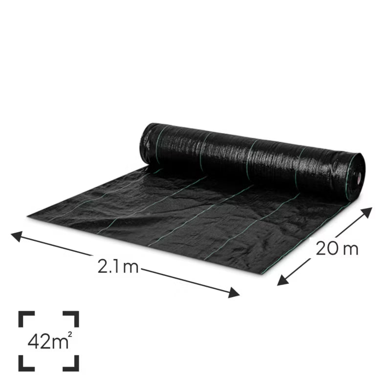 Ukrudtsdug 1,6x20 m 100g/m² Sort