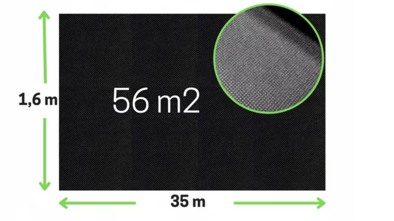 Ukrudtsdug 1,6x35 m 100g