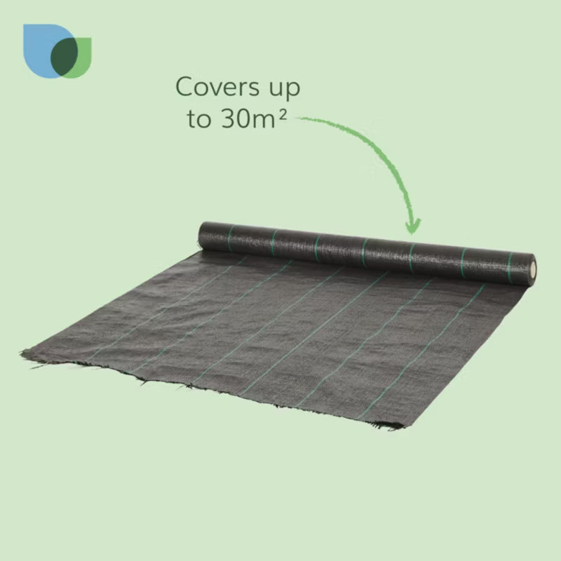 Ukrudtsdug 1x30 m Sort 30 m²
