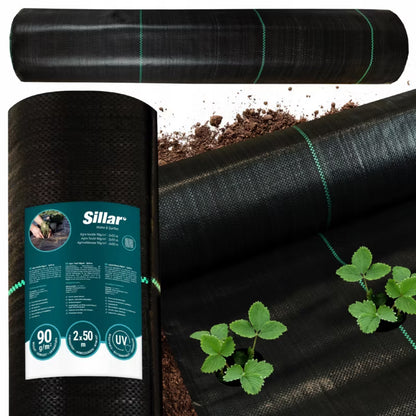Ukrudtsdug 2x50 m Sort 90g/m²