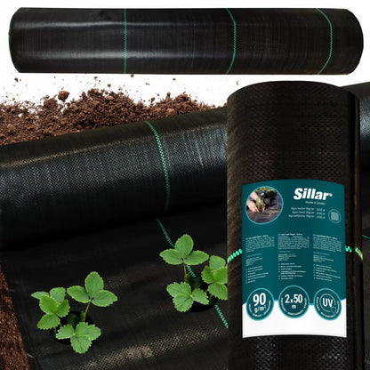 Ukrudtsdug 2x50 m Sort 90g/m²