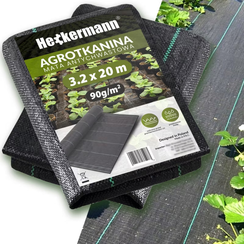 Ukrudtsdug 3,2x20 m 90 g/m² Sort