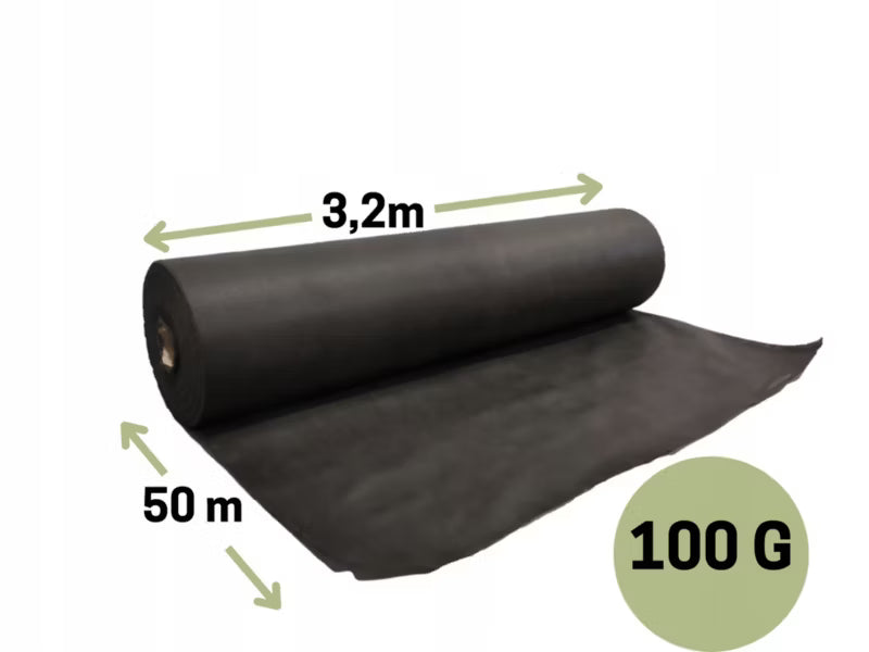 Ukrudtsdug 3,2x50 m 100g Sort
