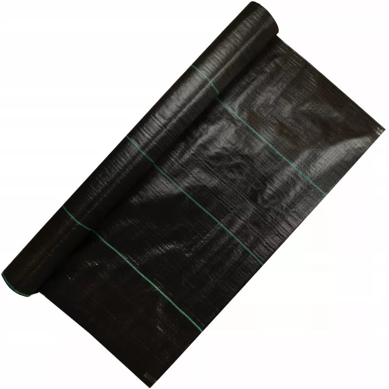 Ukrudtsdug 90g/m² 2x10 m Sort med Jordspyd