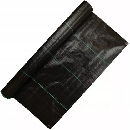 Ukrudtsdug 90g/m² 2x10 m Sort med Jordspyd