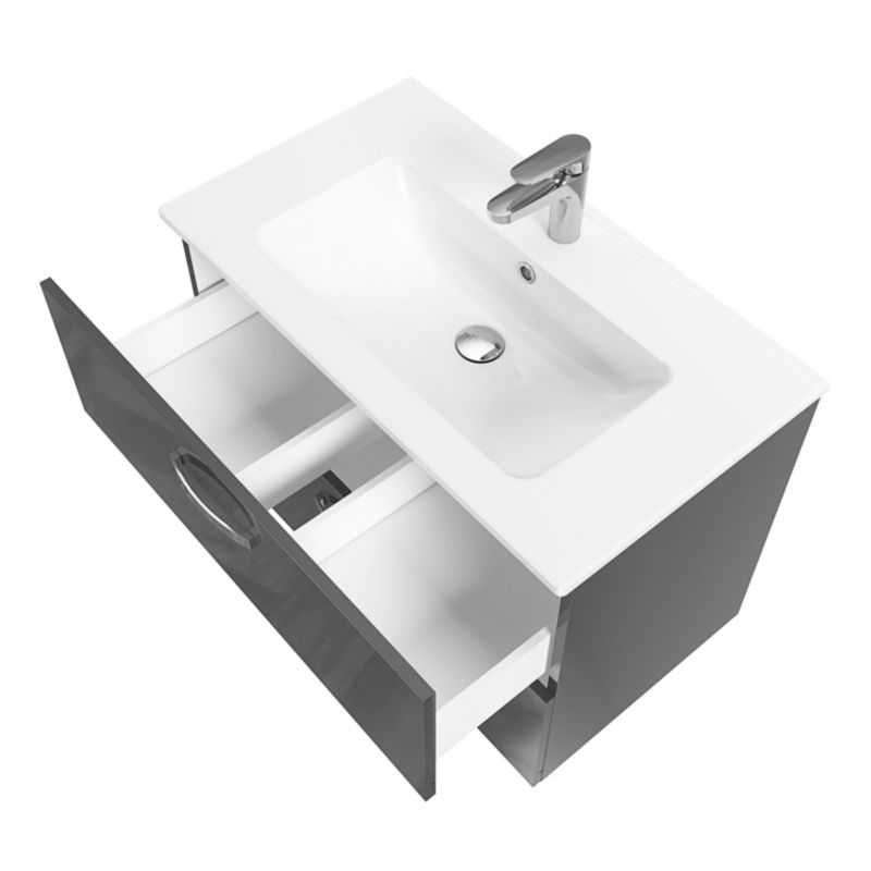 Keramisk indbygget vask Aruna 80 cm