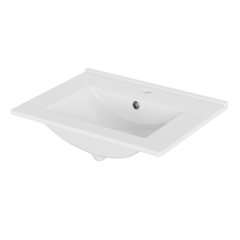Keramisk Håndvask Aruna New 61 cm Hvid Blank