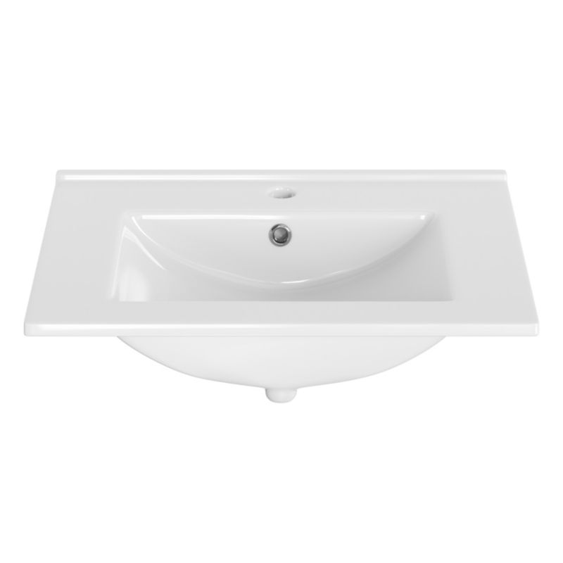 Keramisk Håndvask Aruna New 61 cm Hvid Blank