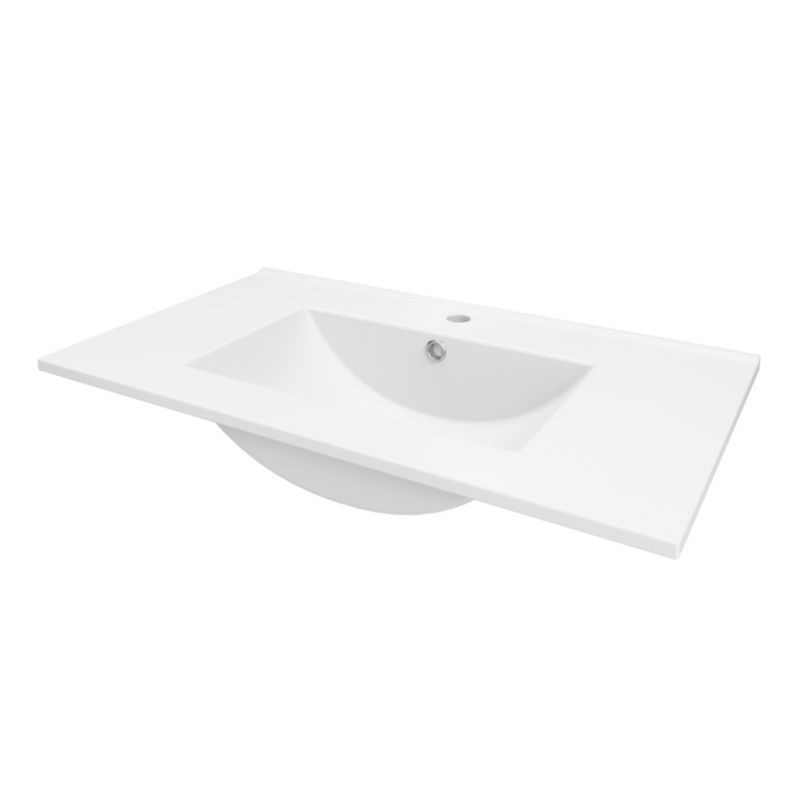 Keramisk Håndvask Aruna New 80 cm Hvid Blank