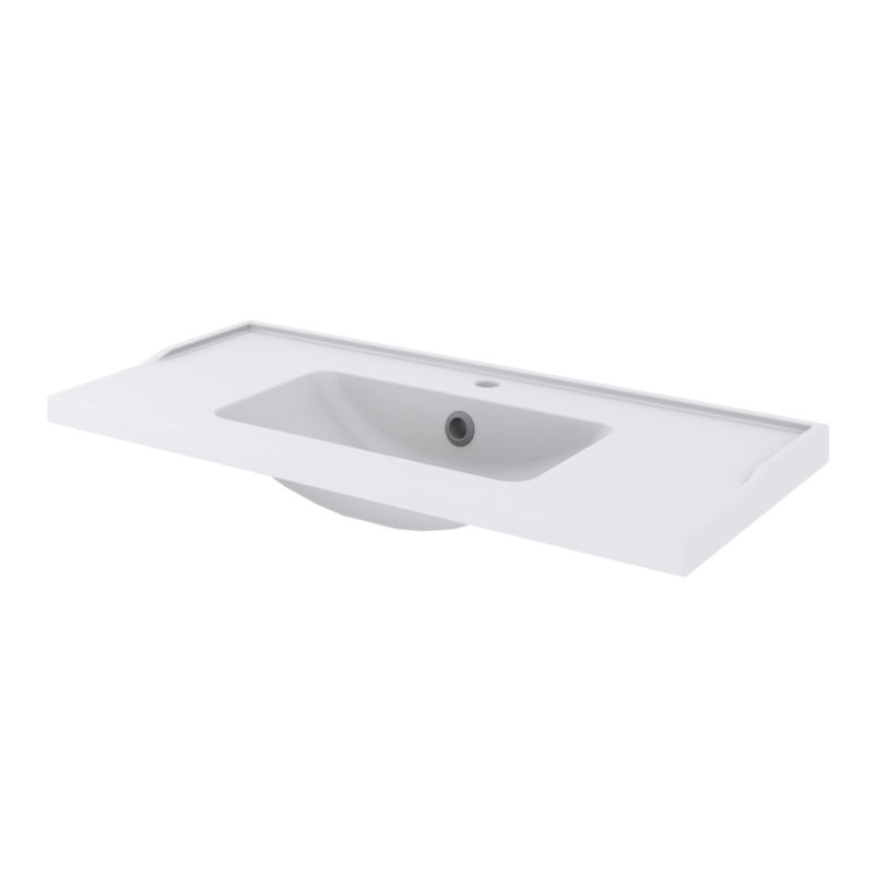 GoodHome Lana 100 cm keramisk vask med sifon