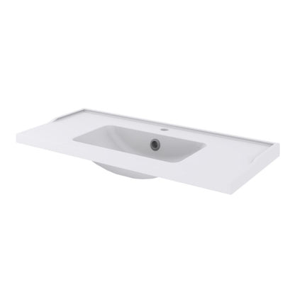 GoodHome Lana 100 cm keramisk vask med sifon
