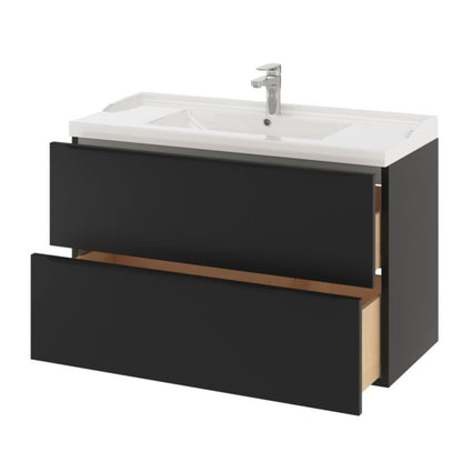 GoodHome Lana 100 cm keramisk vask med sifon