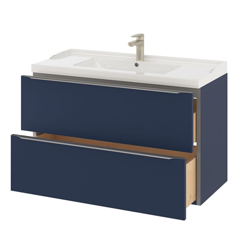 GoodHome Lana 100 cm keramisk vask med sifon