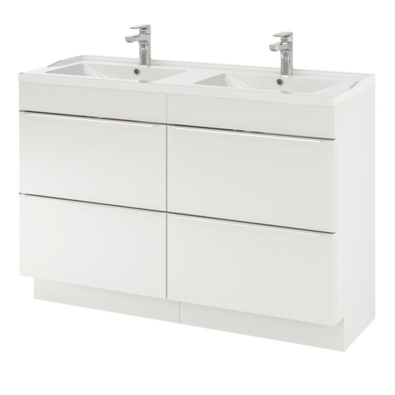 GoodHome Lana keramisk vask 120 cm med bundventil