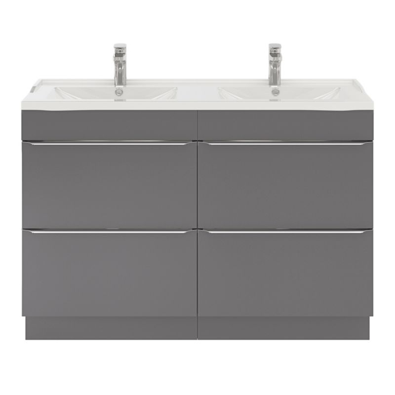 GoodHome Lana keramisk vask 120 cm med bundventil