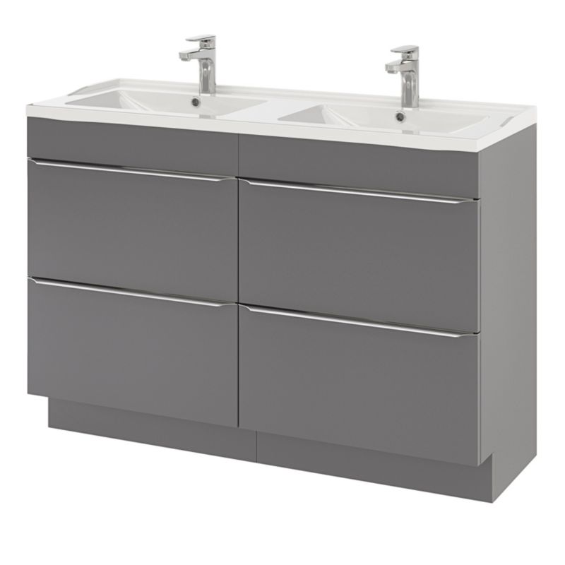 GoodHome Lana keramisk vask 120 cm med bundventil