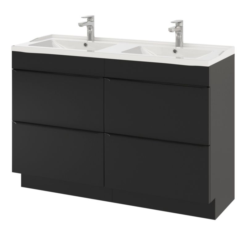 GoodHome Lana keramisk vask 120 cm med bundventil
