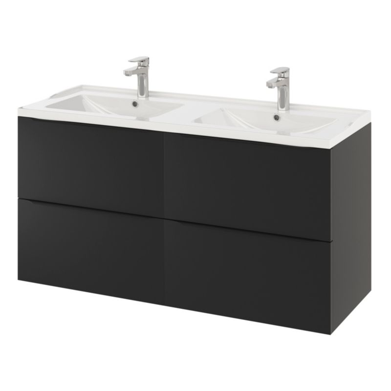 GoodHome Lana keramisk vask 120 cm med bundventil