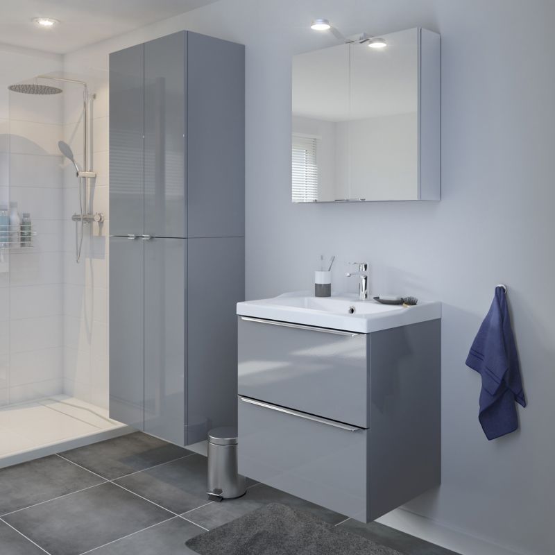 GoodHome Lana keramisk vask 60 cm med bundventil