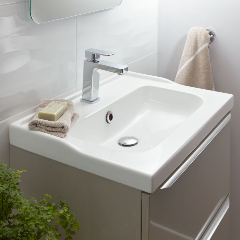 GoodHome Lana keramisk vask 60 cm med sifon