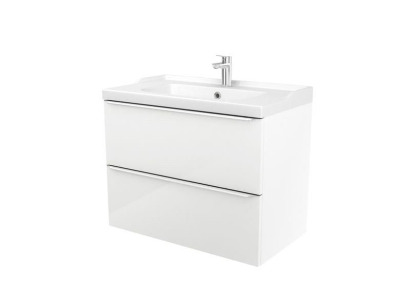 GoodHome Lana keramisk vask 81,4 cm med bundventil