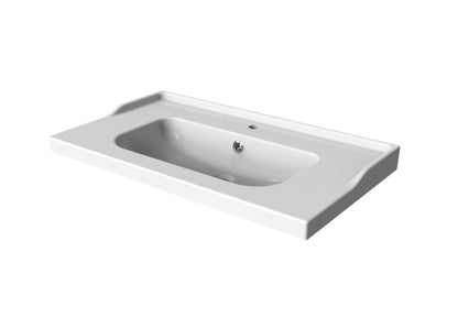 GoodHome Lana keramisk vask 81,4 cm med bundventil