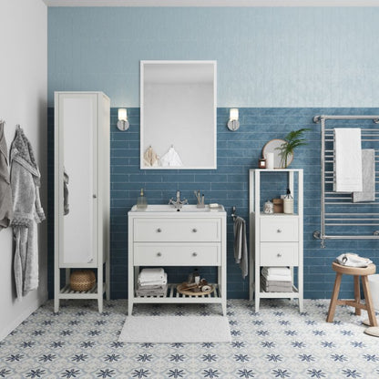 GoodHome Lana keramisk vask 81,4 cm med bundventil
