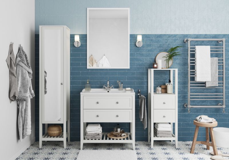 GoodHome Lana keramisk vask 81,4 cm med bundventil