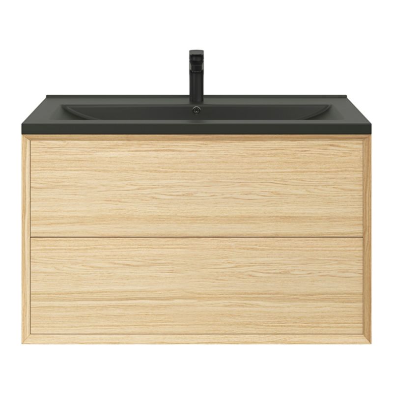 GoodHome Nira keramisk vask 100 cm sort