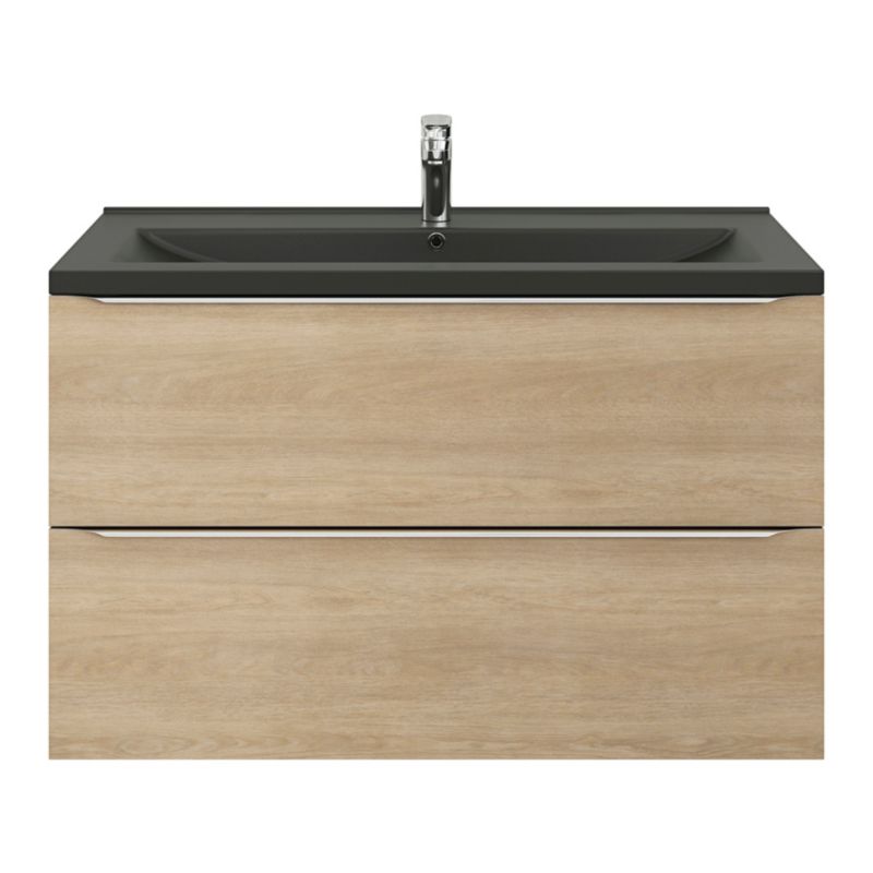 GoodHome Nira keramisk vask 100 cm sort